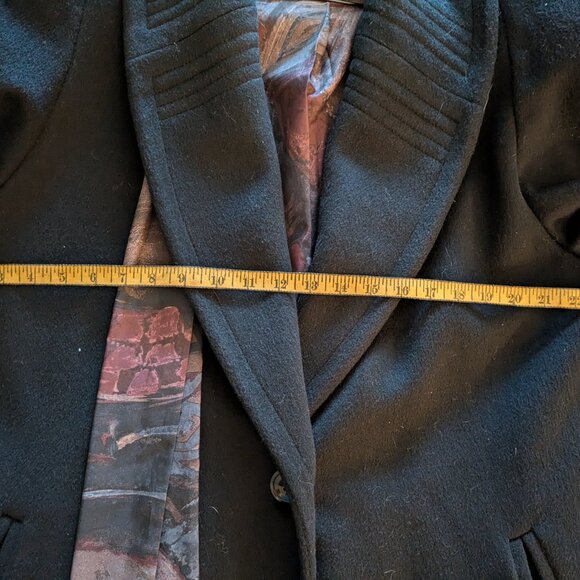 Alorna Super Fina Black button winter coat Woman's Size XL - Picture 10 of 13